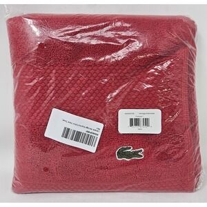 Lacoste Heritage 100% Supima Cotton Bath Hand Towel Formula 1 (Red) 16"x30" NEW